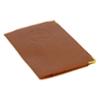 Porte-papiers classic brun coins protégés bordure métallique dorée