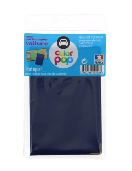 PORTE PAPIER SPECIAL NOUVEAU PERMIS SIMILI MARINE