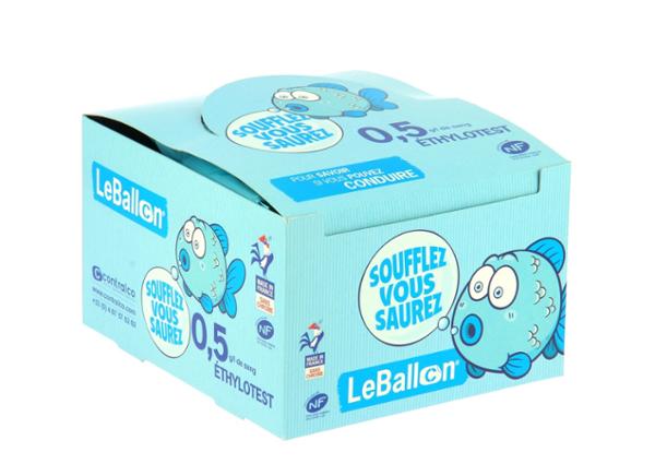 Sachet de 1 éthylotest à la norme NF (0.5g/L) - sans chrome
