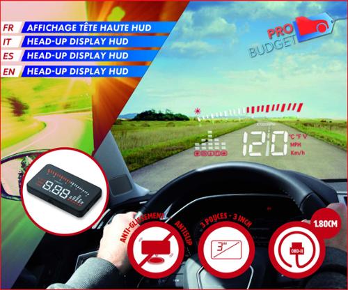 PROBUDGET AFFICHAGE TETE HAUTE OBD ECRAN 3 POUCES