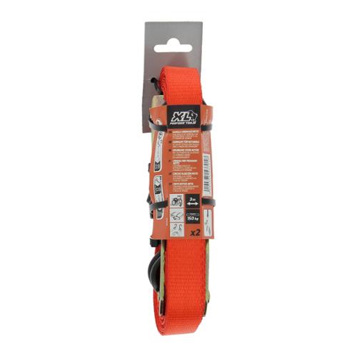 XLPT 2 cinghie 25mm a fibbia. 2 ganci S. 3m