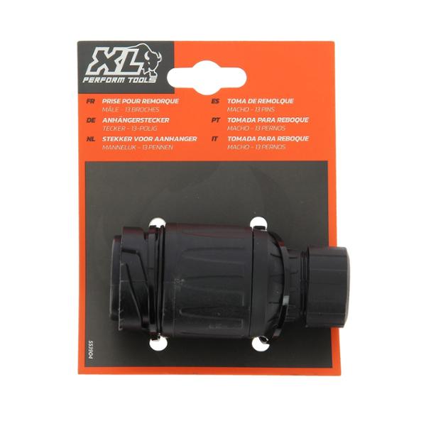 XL Perform Tools 553904 Spina maschio a 13 poli per rimorchio in plastica, 12 V