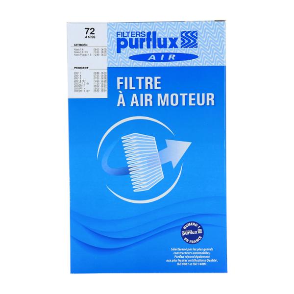 Le filtre à air est le "poumon" du moteur. Son rôle est d'éliminer les
poussières contenues dans l'air ambiant que le moteu"respire". Suivant
leur cylindré, les moteurs peuvent consommer , en plein charge, de 200 à
500 m3 d'air à l'heure. Cet air est plus ou moins  chargé d'impuretés
suivant le pays, le climat, le revêtement du sol, etc. Non filtrés, ces
poussières engendrent une usure prématurée du moteur. Pour assurer un hautniveau de performance et de qualité aux filtres, PURFLUX dispose d'un
savoir faire performant tant en conception qu'en industrialisation.
