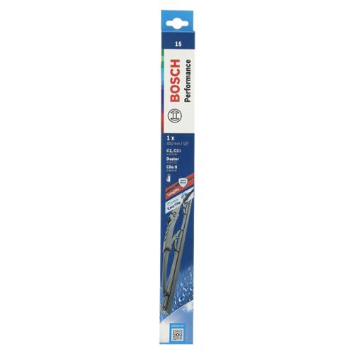 1 balai essuie-glace Perfomance BOSCH N°15 longueur 45cm