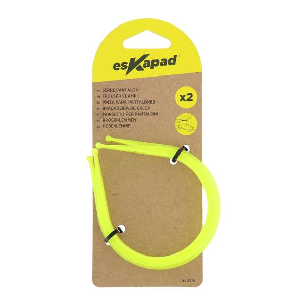 esKapad 2 Serre Pantalon Velo, Pinces Pantalon rigides, Jaune